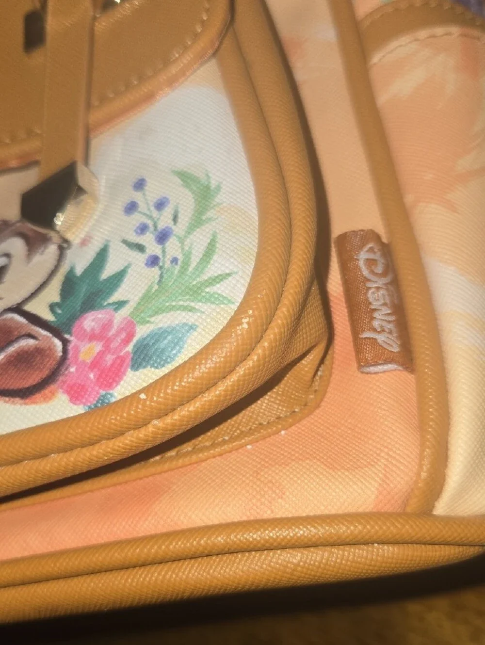 Disney Peach Floral Chip 'n' Dale Mini Backpack